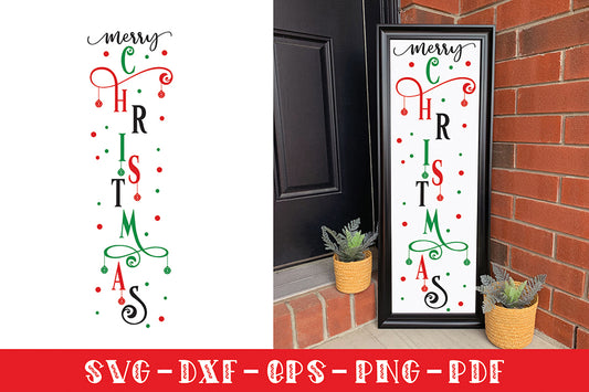 Merry Christmas Porch Sign SVG Design