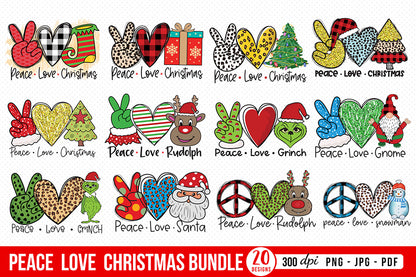 Peace Love Christmas Sublimation Bundle