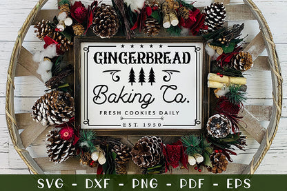 Farmhouse Christmas SVG - Gingerbread Baking Co SVG