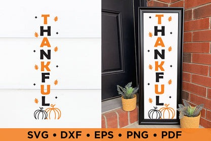 Fall Porch Sign SVG - Thankful SVG