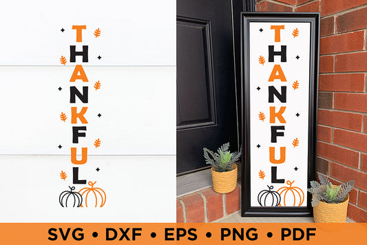 Fall Porch Sign SVG - Thankful SVG