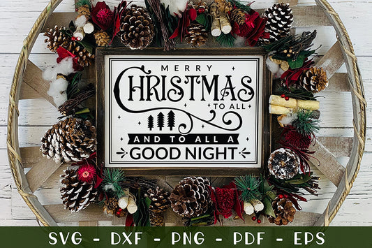 Merry Christmas to All | Farmhouse Christmas SVG