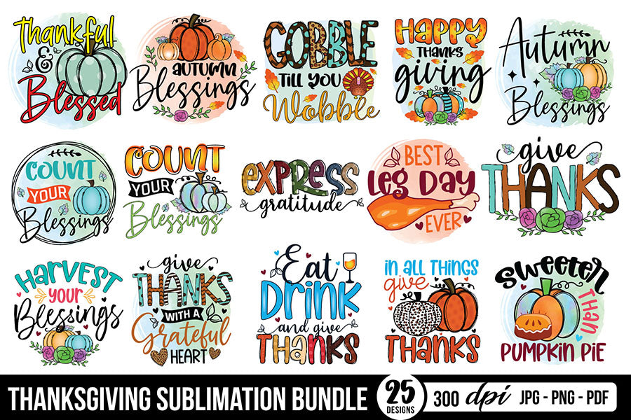 Thanksgiving Sublimation Bundle