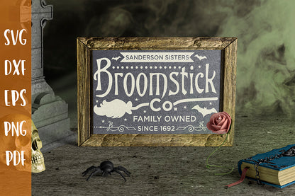 Halloween Sign SVG, Broomstick Co. SVG