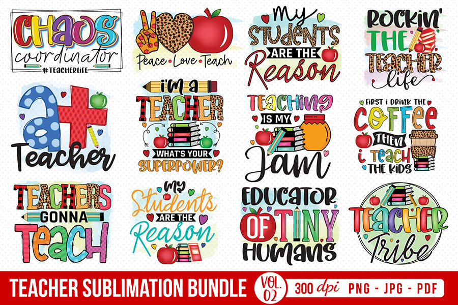Teacher Sublimation Bundle Vol.2