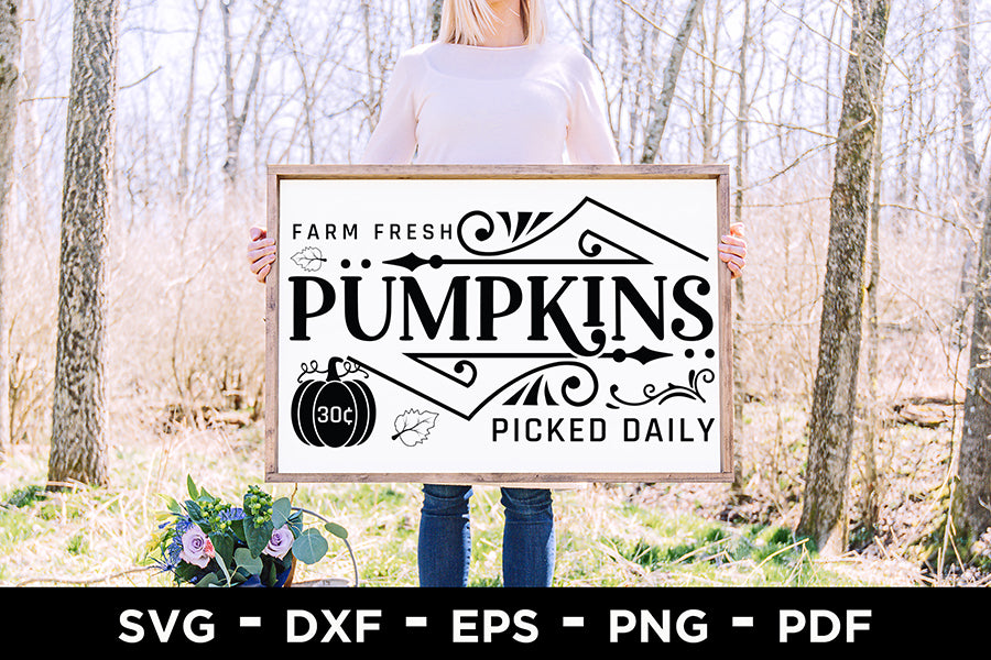 Farm Fresh Pumpkins - Fall Sign Making SVG