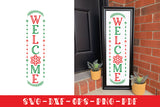 Christmas Vertical Sign SVG - Welcome SVG