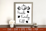 Fall Farmhouse Sign SVG, Friends Family Fall SVG