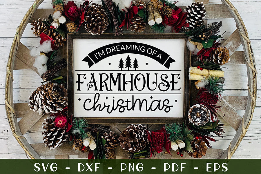 Farmhouse Christmas Sign SVG Design