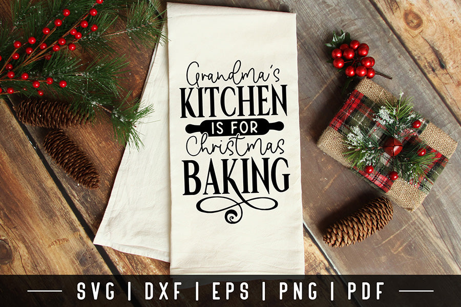 Christmas Kitchen Towels SVG Design