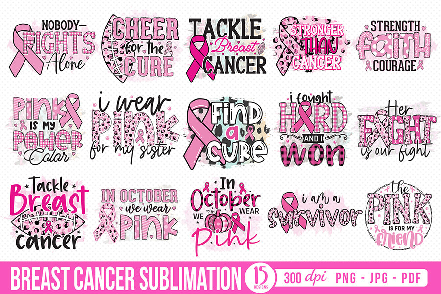 Breast Cancer Sublimation Bundle