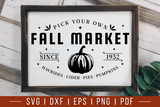 Fall Farmhouse Sign SVG, Fall Market SVG