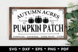 Autumn Acres Pumpkin Patch - Fall Sign SVG