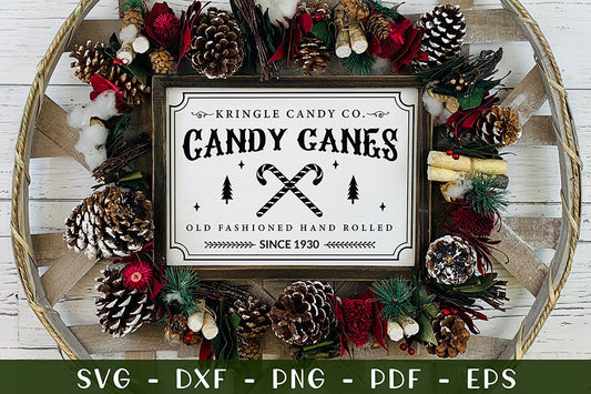 Kringle Candy Co, Farmhouse Christmas SVG