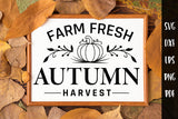 Farm Fresh Autumn Harvest SVG - Fall Sign SVG