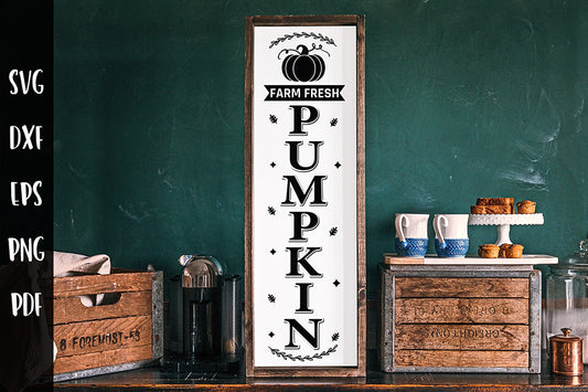 Fall Porch Sign SVG, Farm Fresh Pumpkins