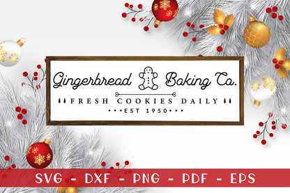 Gingerbread Baking Co, Farmhouse Christmas SVG