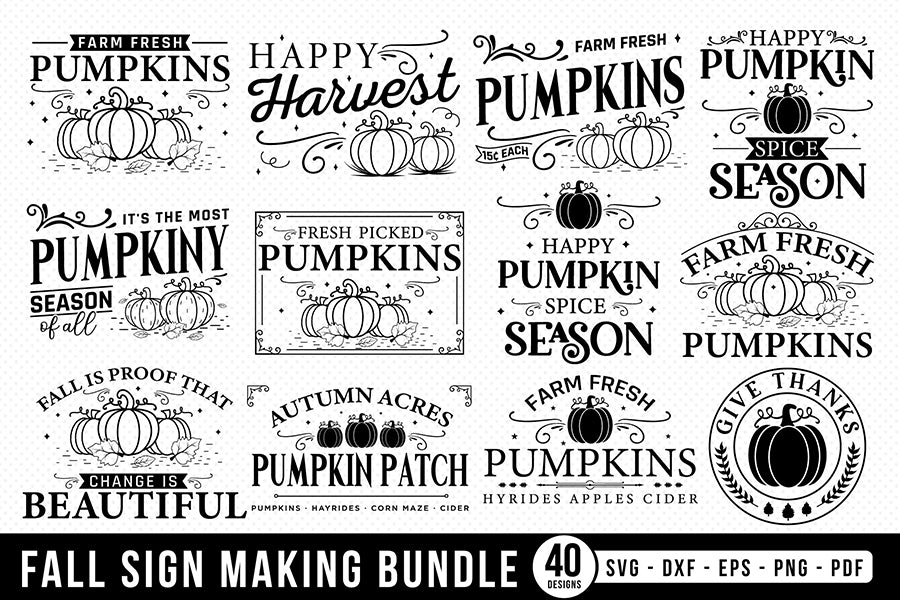 Fall Sign Making SVG Bundle