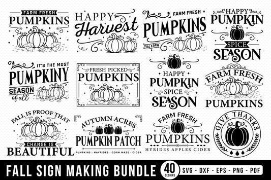 Fall Sign Making SVG Bundle