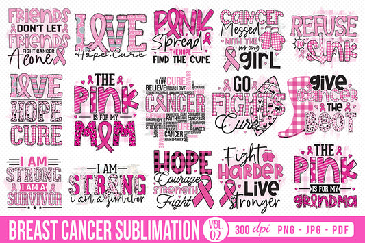 Breast Cancer Sublimation Bundle Vol.2