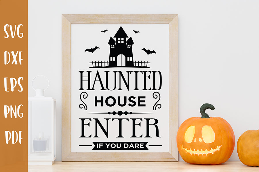 Haunted House SVG | Halloween Sign SVG