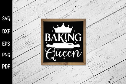 Baking Queen | Funny Kitchen Sign SVG