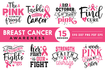 Breast Cancer Awareness SVG Bundle