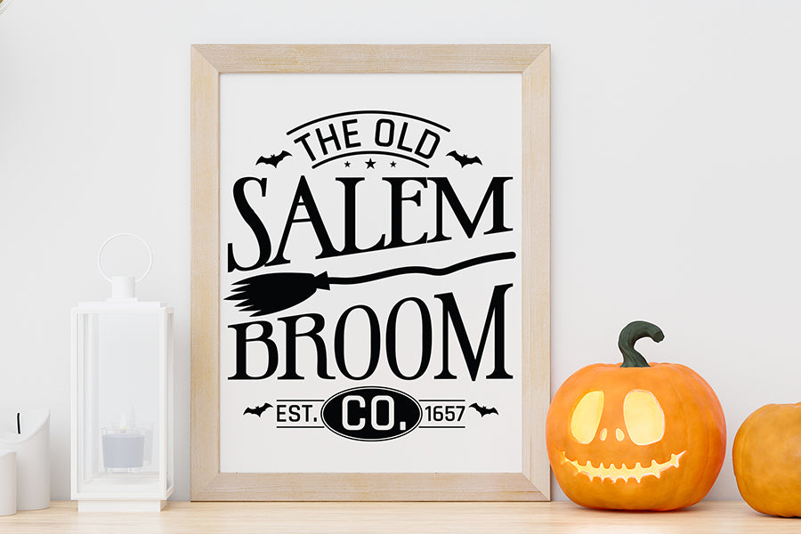 The Old Salem Broom Co - Halloween Sign SVG