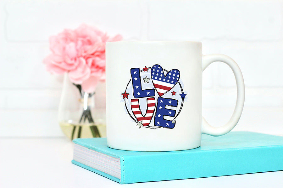 4th of July Sublimation Design - Love