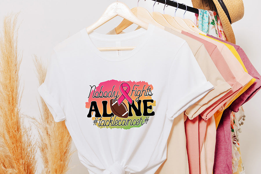 Nobody Fights Alone - Breast Cancer PNG