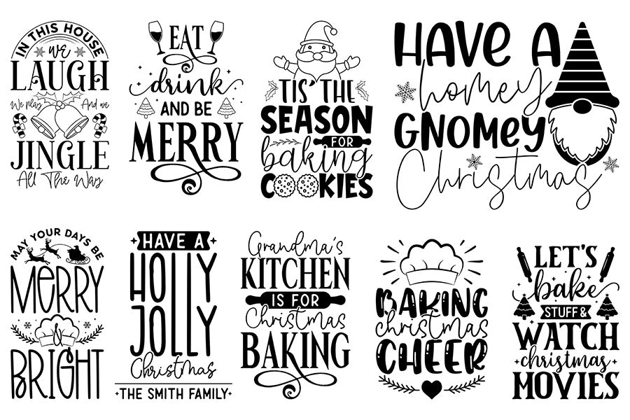 Christmas Kitchen Towels SVG Bundle