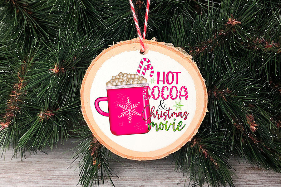 Hot Cocoa & Christmas Movie PNG Sublimation