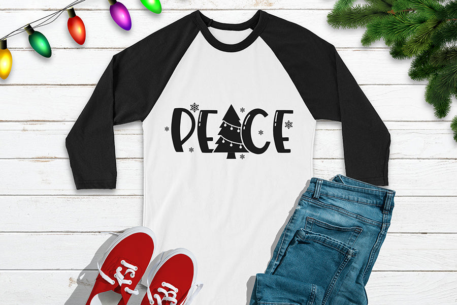 Peace SVG, Christmas SVG Cut File