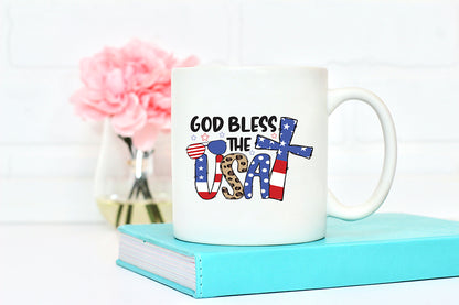 God Bless the USA, 4th of July PNG Sublimation