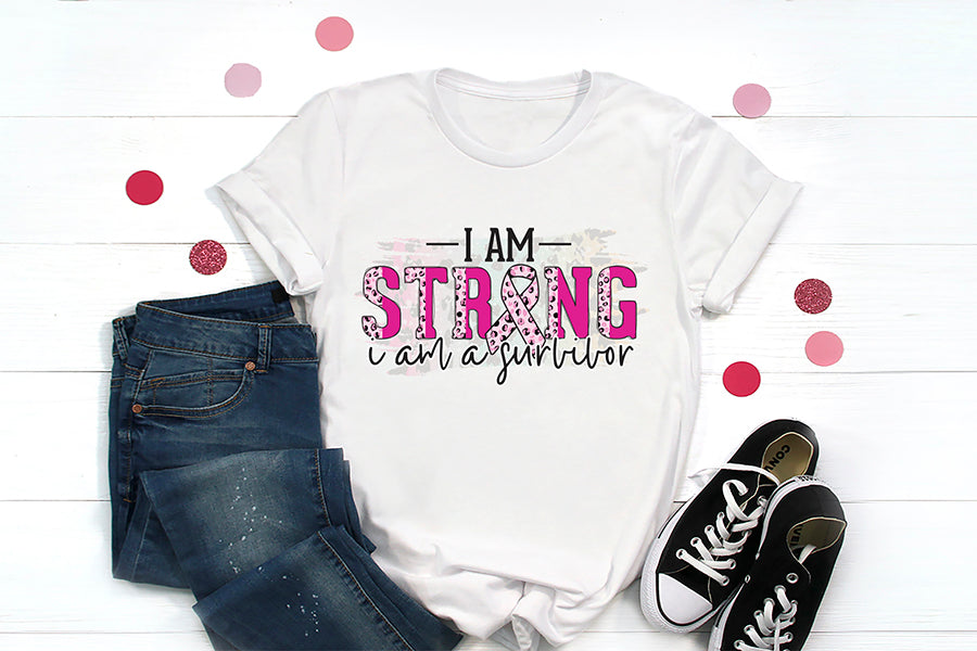 I Am Strong I Am a Survivor - Breast Cancer PNG