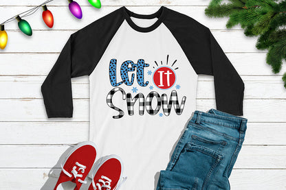 Let It Snow, Snowman Sublimation Design