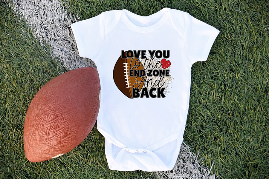 Love You to the End Zone and Back PNG Sublimation