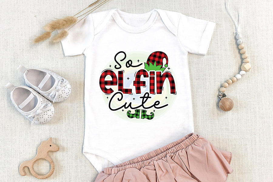 So Elfin Cute, Kids Christmas Sublimation Design