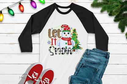 Let It Snow | Snowman Sublimation Design