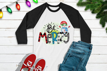 Be Merry, Snowman Sublimation Design