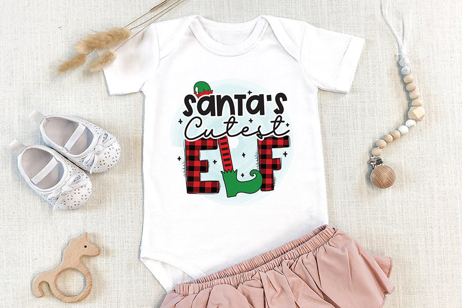 Santa's Cutest Elf - Kids Christmas Sublimation