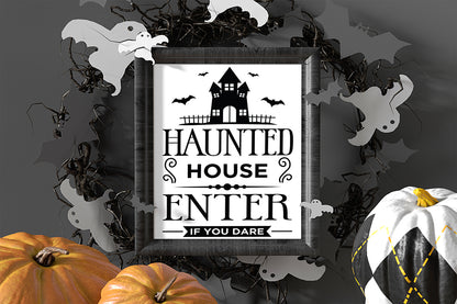 Haunted House SVG | Halloween Sign SVG