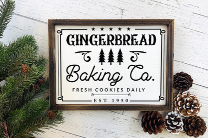 Gingerbread Baking Co, Farmhouse Christmas SVG