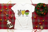 Peace Love Grinch | Christmas PNG Sublimation