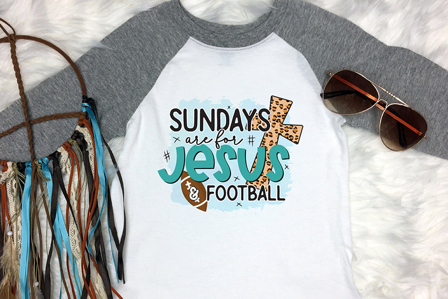 Sundays Are for Jesus & Football PNG Sublimation