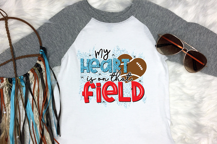 My Heart is on That Field | Football PNG Sublimation