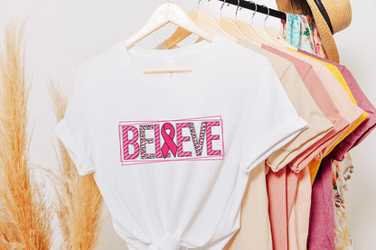 Believe PNG, Breast Cancer Sublimation