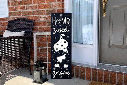 Home Sweet Gnome - Christmas Porch Sign SVG