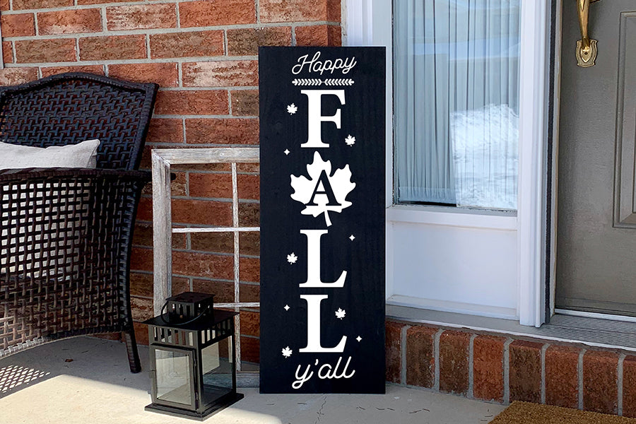 Fall Porch Sign SVG | Happy Fall Y'all SVG
