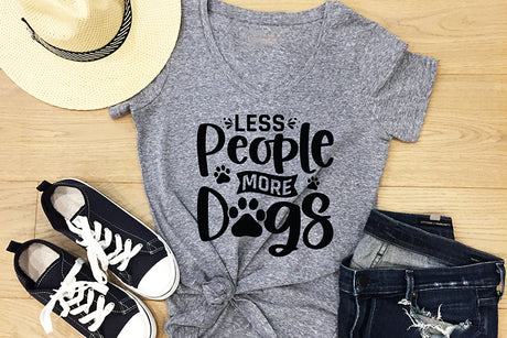 Less People More Dogs, Dog Quote SVG